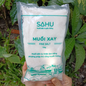 Muối xay Sahu muối biển tự nhiên Sa Huỳnh Quảng Ngãi muối biển truyền thống dùng trong nấu ăn tẩm ướp...