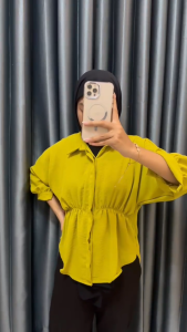 BLOUSE AIKO CRINCLE WANITA: ATASAN WANITA TERBARU & KEMEJA WANITA KEKINIAN