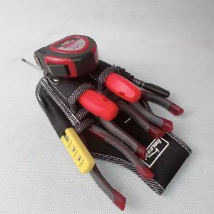 Tool Kit Belt Pouch Bag 9 in 1 Electrician Waist Pocket Portable Screwdriver Tool Kit Belt Pouch Bag Practical Durable Bag Multi-Function Electrician Belt Bag Oxford Canvas Storage Pouch Hardware Repair Toolkits