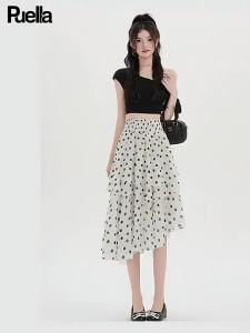 puella | Đầm Mid-long Voan Hoa Kiểu Hàn Quốc Asymmetrical Phù Hợp Mùa Hè Dễ phối