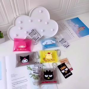 Bandai | Cute PVC Jelly Pendant Transparent Keychain Mountaineering Bag Accessories Card Bag Gift Mountaineering Button for Girlfriend