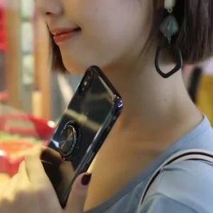 Slim Plating Clear Magnetic Phone Case for Sony Xperia 10 5 1 VI V IV III II Metal Ring Kickstand Cover Xperia10VII 5VI 1VII