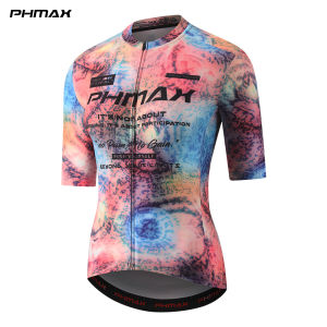 Phmax | PHMAX Womens Short Sleeve Cycling Jersey Summer Breathable Quick Dry MTB Road Bike Shirt Reflective 3 Pockets Bicycle Tops