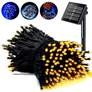 LED Solar Powered Outdoor Fairy Lights full sky star lights Waterproof 8 Lighting Modes for Christmas Wedding Party Home Decor
