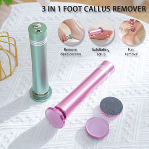 3 In 1 Multi-funciton Type-C Charging Electric Foot File Callus Remover Pedicure Tool for Dead Skin Hair Removal Powerful Exfoliation