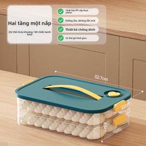 DEMING | Hộp Đựng Bánh Bao và Hoành Thánh Dùng cho Thực Phẩm Có Nắp Kín