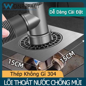 Phễu Thoát Sàn Chống Mùi Hôi Tuyệt Đối - Nắp Cống Nhà Tắm Chống Trào Ngược Kèm Khớp Nối Máy Giặt (10x10 15x15) - Chính Hãng