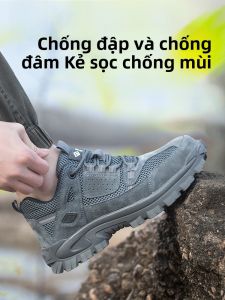 Giày Bảo Hộ Nam Chống Rơi Chống Đâm Thủng Nhẹ Đế Mềm Mùa Đông Có Thép Đầu Bằng Thép Chống Mài Mòn Giày Bảo Hộ Lao Động