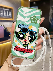 เคสโทรศัพท์ซิลิโคน Samsung A53 5G แบบครอบเต็ม สายคล้องคอลายการ์ตูน ด้านล่างเป็นโลหะผสม ป้องกันการตกหล่น ด้านนอกเป็นโลหะผสม