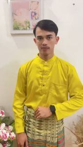 1 Stell Baju Melayu Pria/Teluk belanga/ Set Baju & celana satin Premium Teluk Belanga Mandarin Collar Baju Melayu Size 3Xl Hingga S - Lazada