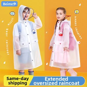 LOTOUSAN | Kids School Raincoat for Boys and Girls Backpack Friendly