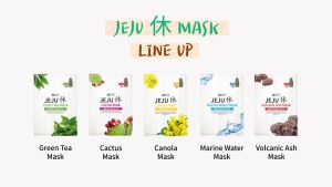 SNP Jeju Mask (Cactus / Green Tea / Canola / Volcanic Ash / Wild Ginseng Essence) 1000mg Made in KOREA