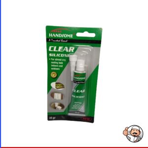 Lem kaca clear ukuran 35 85 gr handsome silicone sealent aquarium