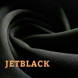Kain Jetblack Saudi type Woolpeach Hitam Pekat Meteran / Bahan Abaya / Kain Lokal