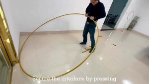 Round Stand 2.2M Iron Circle Ring Balloon Metal Gold Arch Wedding Wrought Flower Party Decor Frame Hoop Bracket Balloons