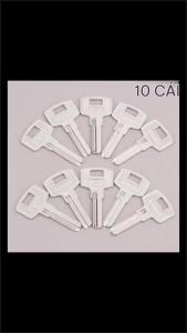 [NM]10Pcs Silver Metal Commonly Used Key Blank FAV1D Baili Double Slot Key Blank Key Material/Key Blank[NM]