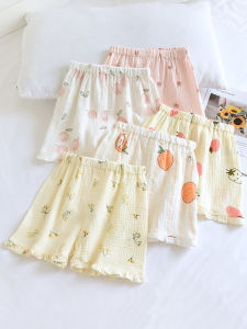 เด็กผู้หญิง ฤดูร้อน ผ้าฝ้าย ชุดนอน กางเกงขาสั้น ระบายอากาศได้ดี บ้านผ้ากอซบาง กางเกง สไตล์สด เด็กทารก ชุดชั้นในสั้นใส่สบายสําหรับเด็กวัยหัดเดิน