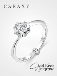 CARAXY | Engagement Artificial Diamond Ring 1ct 18k Gold