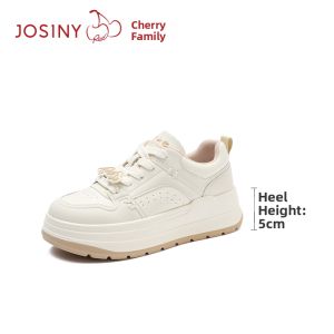 Josiny | Thick Soft Bottom Breathable New Womens White Sneakers