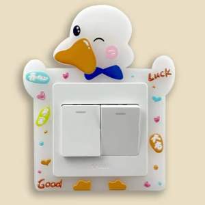 Miếng Dán Nút Tường Phòng Khách 3D Sáng Ban Đêm Miếng Dán Bảo Vệ Trang Trí Ổ Cắm Điện Đơn Giản Hiện Đại Thương Hiệu Amour Home