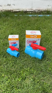 บอลวาล์ว TFD พีวีซี  ด้ามยาว แบบสวม ตรา THAI FENG ไทยเฟิง ขนาด 1/2" 3/4" 1" 1.1/2" 2" สีฟ้า แข็งแรง ทนทาน PVC