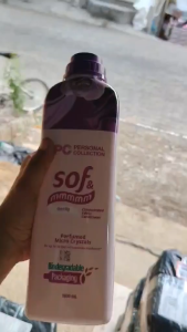 PC Personal Collection Sof & Mmmmm Laundry Detergent with Recyclable Packaging Purple Floral Design 1000ml