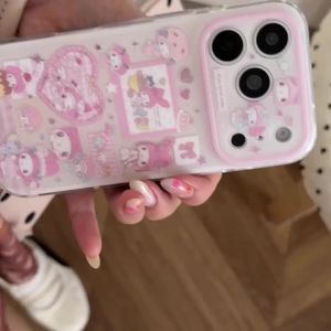 Sanrio | Ốp Điện Thoại Chống Sốc Hai Lớp Cute Foundation Love Melody Dành Cho iPhone 17/16/15/14/13 Pro Max - Thiết Kế Mạ Vàng Chống Trầy Xước Chống Bụi