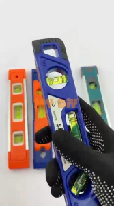MYDIYHOMEDEPOT - 9" Magnetic Spirit Level Bubble Ruler Torpedo Level 3-Axis Measuring Tool 45° 90° 180°