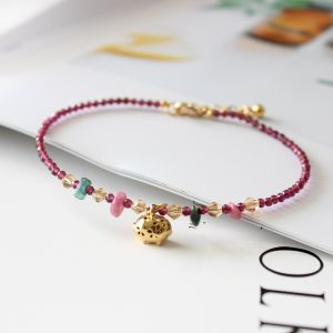 Natural Quartz Sharp Crystal Womens Bracelet Fresh Red String Fashionable 2021 Ox Little Pig Jewelry Thin Hand Chain