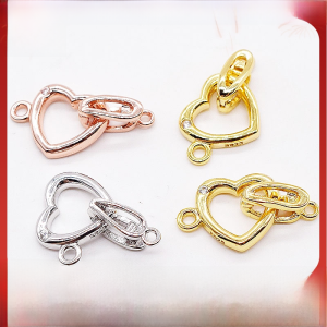 925 Pure Silver Pearl Necklace Clasp Hand Bracelet Clasp DIY Jewelry Accessories Repair Heart Clasp Connector