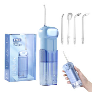 Máy Tăm Nước Mini Cầm Tay Không Dây Sạc USB Kèm 4 Đầu Phun 3 Chế Độ Làm Sạch Răng Dụng Cụ Vệ Sinh Răng Miệng Cho Người Lớn