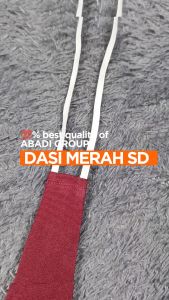 Dasi merah SD cewe logo bordir