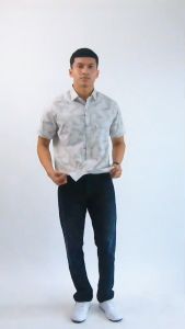 Kemeja Kasual Pria Semboss Slim Fit High Quality Cotton 0186