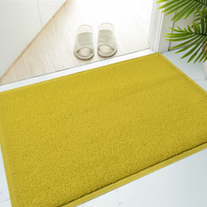 Yellow Plastic Door Mat Home Entrance Safety Floor Carpet Feng Shui Mat Modern Simple Style Machine Weaving Commercial Use