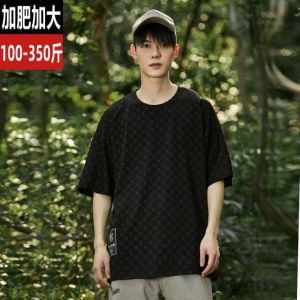 Extra Large Mens Summer T-Shirt Casual Loose Short Sleeve Lyocell Roman Ice Cool Cotton Fashion Brand Printed Comfortable Fit