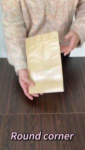 [500gr-1kg] Túi zipper giấy 8 cạnh đáy bằng có màn chống thấm/ đựng bột/hạt/thực phẩm/trái cây sấy...