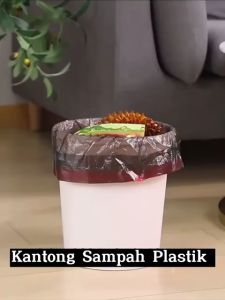 KUKE Kantong Plastik Sampah Roll Ukuran 45x50Cm Dengan Tali Pengikat Isi 15 Lembar Tas Kresek Sampah Dapur Gulung Serbaguna Sekali Pakai