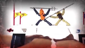 Bamboo joint person toy desktop game two player PK childrens parent-child interactive toy
