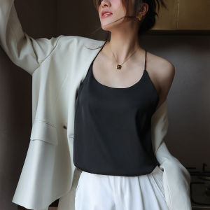 TONERCE | Elegant Black Sleeveless Camisole Spandex Top