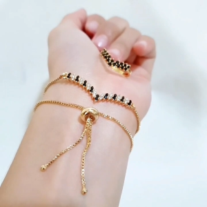 SET GELANG SERUT CINCIN DEWASA MOTIF PERMATA WARNA 2 IN 1/SET-711