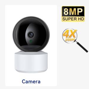 8MP WiFi Baby Monitor Home Security Camera with 4K HD Motion Tracking IR Night Vision 2-Way Audio Real-Time Alerts O-Kam APP