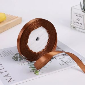 Ruộng Lụa Satin 3/8 Inch (10mm) 25 Thước/cuộn Dùng Cho May Vá Thủ Công Gói Quà Làm Nơ Trang Trí Hộp Quà Làm Đồ Trang Trí Tiệc Tùng Chất Liệu Polyester