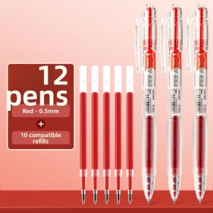 deli | Teacher and Student Use Quick Drying Correction Marker Red Neutral Pen 0.5mm