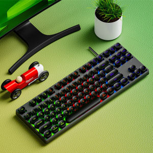 Bàn Phím Chơi Game Cơ Học NexusClick 87 Phím Có Dây Đèn Nền RGB Nút Tròn Dùng Cho Laptop/máy Tính Để Bàn/văn Phòng