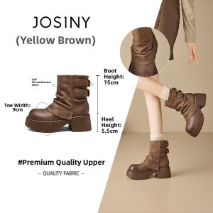 Josiny | Thick Soled Retro Knight Style Boots