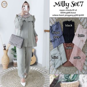 MILLY SET RAYON CRINCLE || STELAN KEKINIAN || BEST SELLER || COD clothesproject