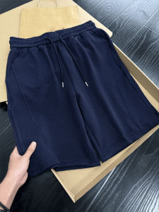 LIUBU | Mens Navy Waffle Herringbone American Cut 5-inch Shorts Breathable