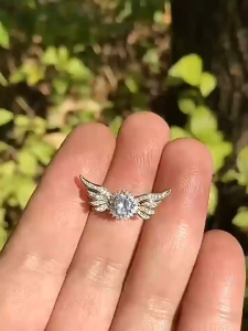 elfindo-249 Bros Dada Wing Gold Vintage Brooch Pin Jas Aksesoris Pria Wanita Terbaru