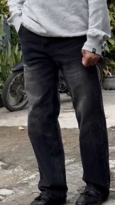 LUMNINOUS DENIM BLACK JAZZ - CELANA PANJANG JEANS DENIM GOMBRANG SKENA REGULER PRIA DEWASA - CELANA PRIA - CELANA JEANS STANDAR