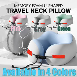 Memory Foam U-Shaped Travel Neck Pillow Snail Style Travel Neck Support Portable Adjustable Soft Noon Break Sleep Pillows 1/2PCS
